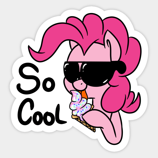 PinkiePie - So Cool Sticker by Jenneigh